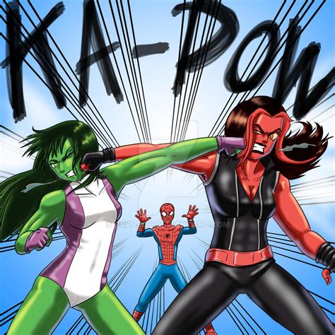 red she-hulk vs she-hulk